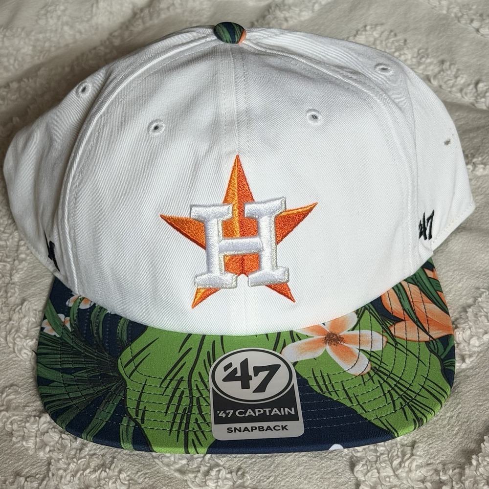NEW Houston Astros '47 x Hurley Flat Brim Men's Snapback Tropical Sample Hat MLB